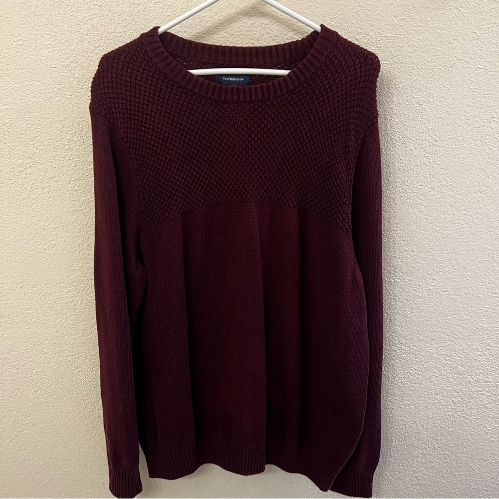 Croft & Barrow Deep Burgundy Crew Neck Sweater (XL - NWT)